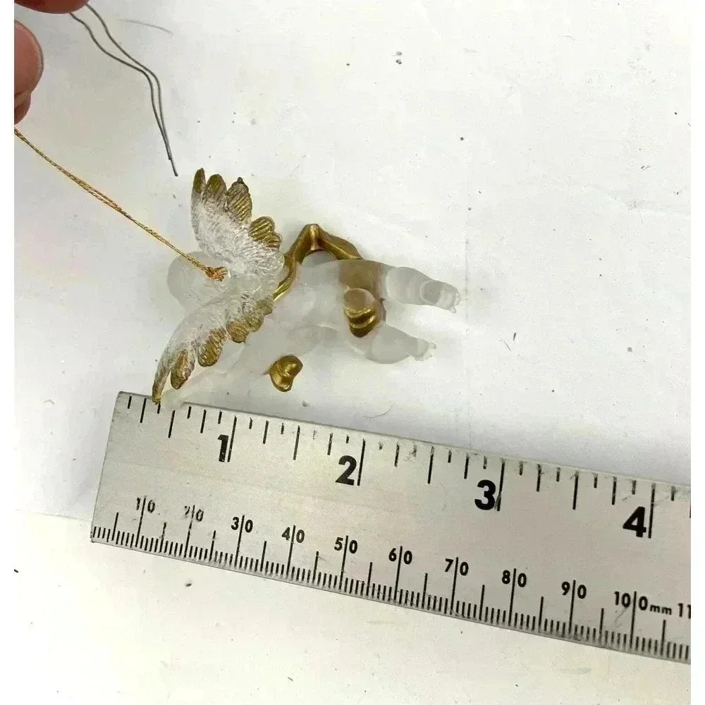 VTG‎ Lot of 10 Mercury Glass Ornaments Butterflies Cherub Bird Holiday Christmas - Picture 13 of 16